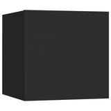 5 Piece Tv Cabinet Set Black Engineered Wood