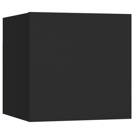 5 Piece Tv Cabinet Set Black Engineered Wood