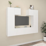 6 Piece Tv Cabinet Set Engineered Wood