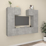 6 Piece Tv Cabinet Set Engineered Wood