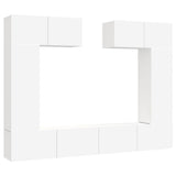 6 Piece Tv Cabinet Set Engineered Wood