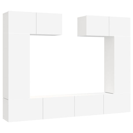 6 Piece Tv Cabinet Set Engineered Wood