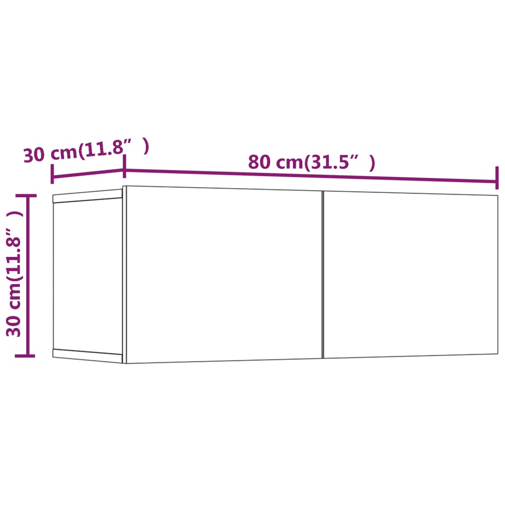 6 Piece Tv Cabinet Set Engineered Wood