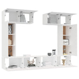 6 Piece Tv Cabinet Set Engineered Wood