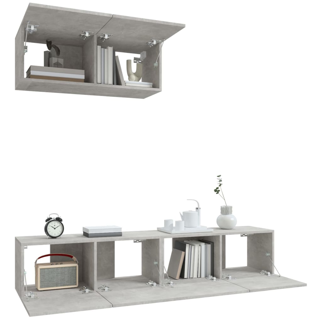 3 Piece Tv Cabinet Set Engineered Wood