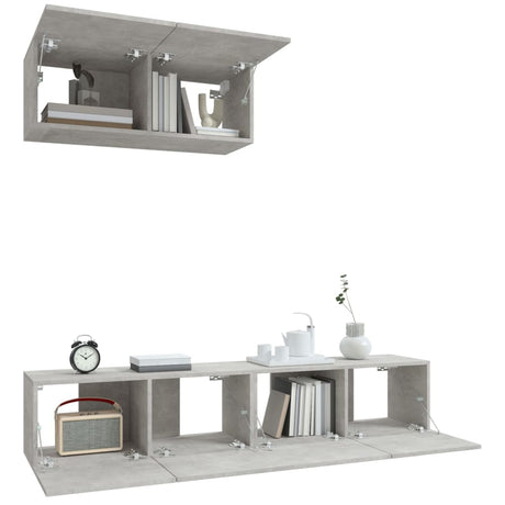 3 Piece Tv Cabinet Set Engineered Wood
