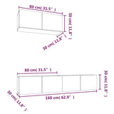 3 Piece Tv Cabinet Set Engineered Wood