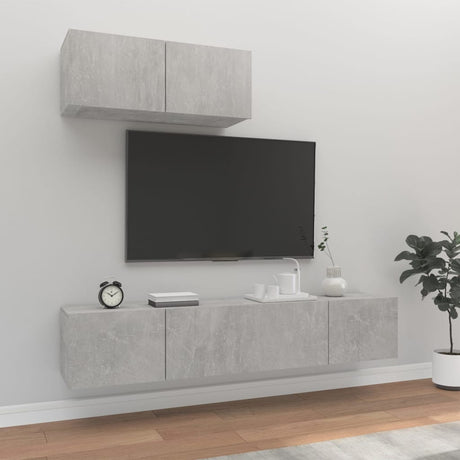 3 Piece Tv Cabinet Set Engineered Wood