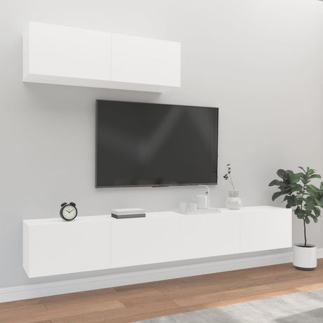 3 Piece Tv Cabinet Set Engineered Wood