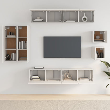 8 Piece Tv Cabinet Set Engineered Wood