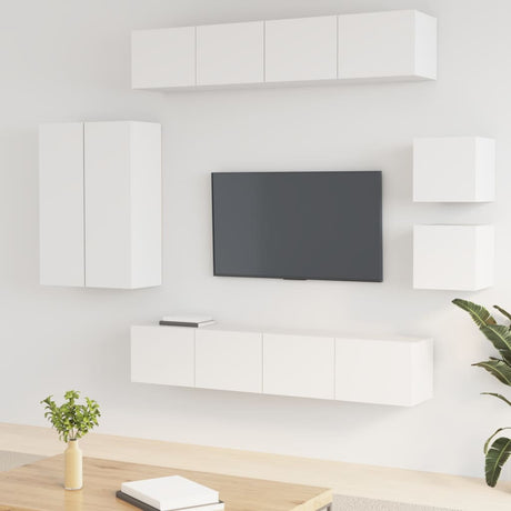 8 Piece Tv Cabinet Set Engineered Wood