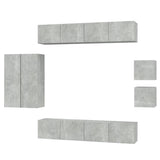 8 Piece Tv Cabinet Set Engineered Wood