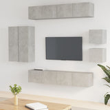 8 Piece Tv Cabinet Set Engineered Wood