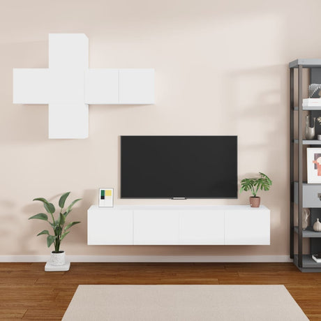 7 Piece Tv Cabinet Set Engineered Wood