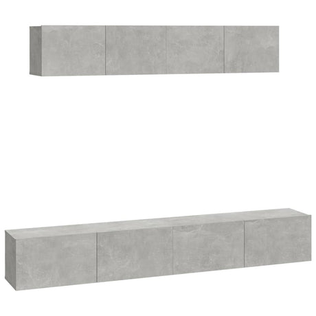 4 Piece Tv Cabinet Set Engineered Wood