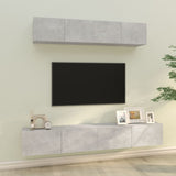 4 Piece Tv Cabinet Set Engineered Wood