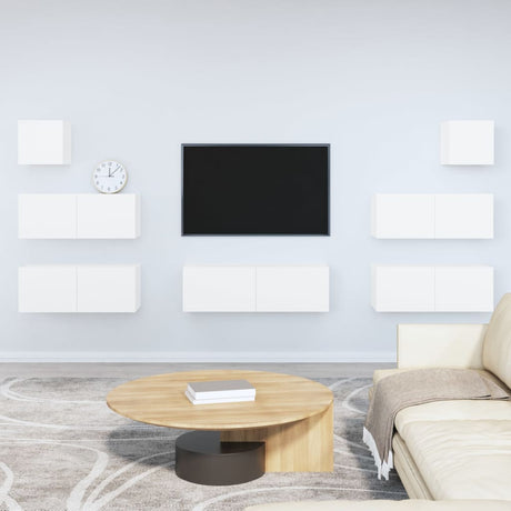 7 Piece Tv Cabinet Set Engineered Wood