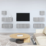 7 Piece Tv Cabinet Set Engineered Wood