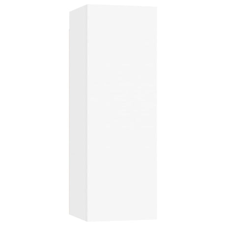 6 Piece Tv Cabinet Set White Engineered Wood