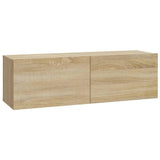 7 Piece Tv Cabinet Set Sonoma Oak Engineered Wood