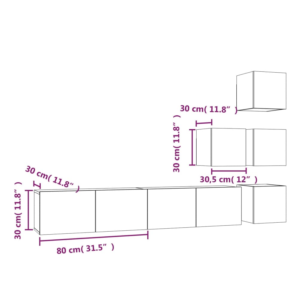 Wall-Mounted Tv Cabinet Engineered Wood