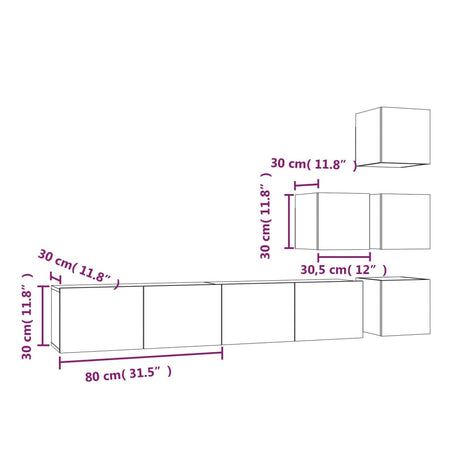 Wall-Mounted Tv Cabinet Engineered Wood