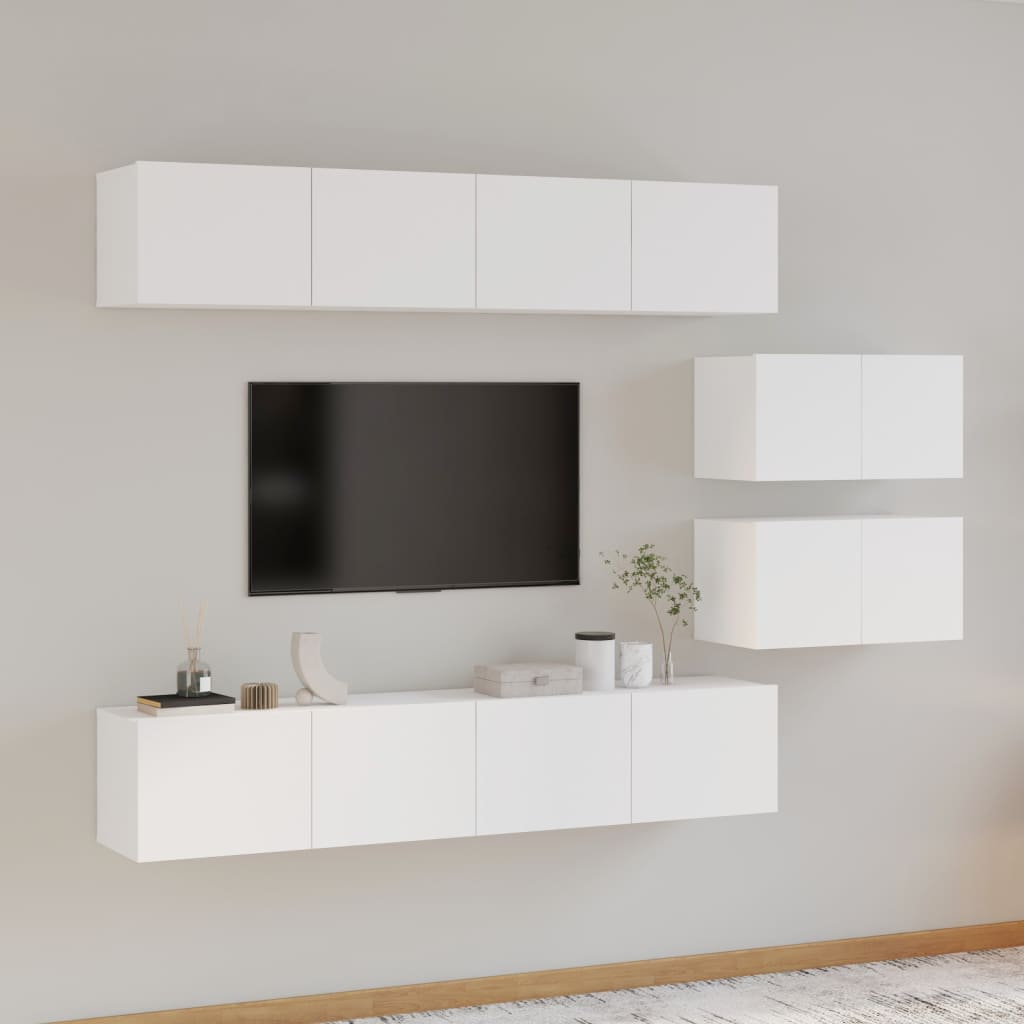 4 Piece Tv Cabinet Set Engineered Wood