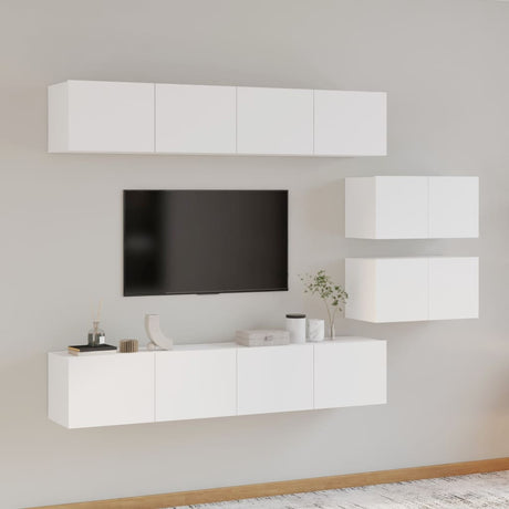 4 Piece Tv Cabinet Set Engineered Wood