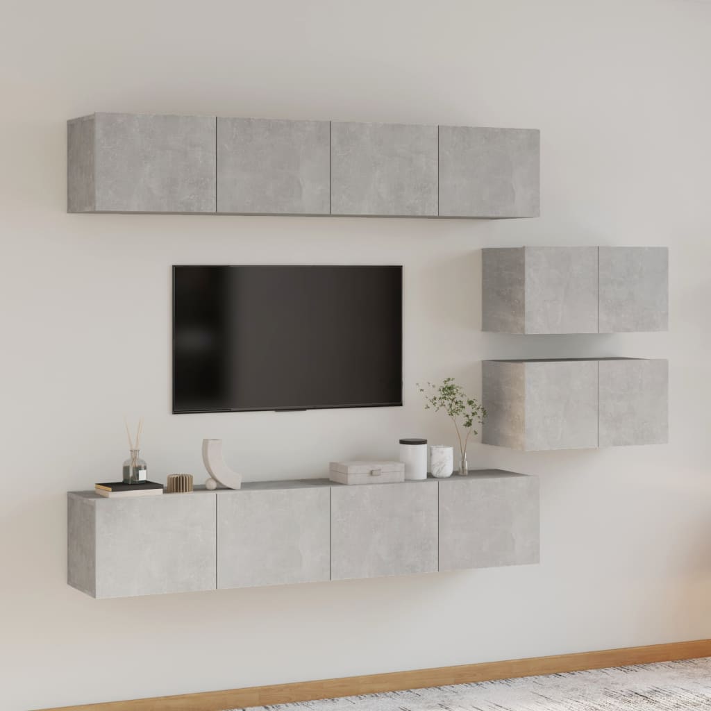 4 Piece Tv Cabinet Set Engineered Wood