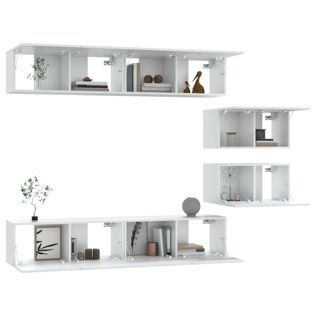 4 Piece Tv Cabinet Set Engineered Wood