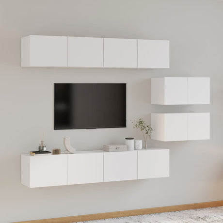 4 Piece Tv Cabinet Set Engineered Wood