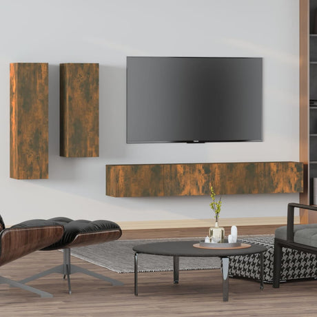4 Piece Tv Cabinet Set Engineered Wood
