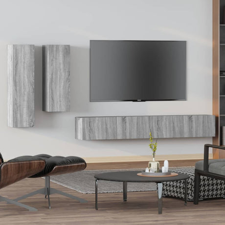 4 Piece Tv Cabinet Set Engineered Wood