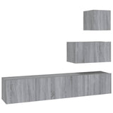 4 Piece Tv Cabinet Set Engineered Wood
