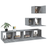 4 Piece Tv Cabinet Set Engineered Wood