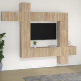 9 Piece Tv Cabinet Set Engineered Wood
