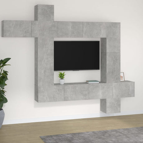 9 Piece Tv Cabinet Set Engineered Wood