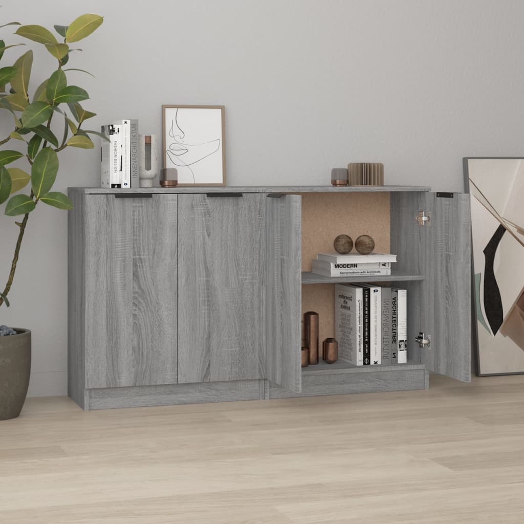 Sideboards 2 Pcs 60X30X70 Cm Engineered Wood