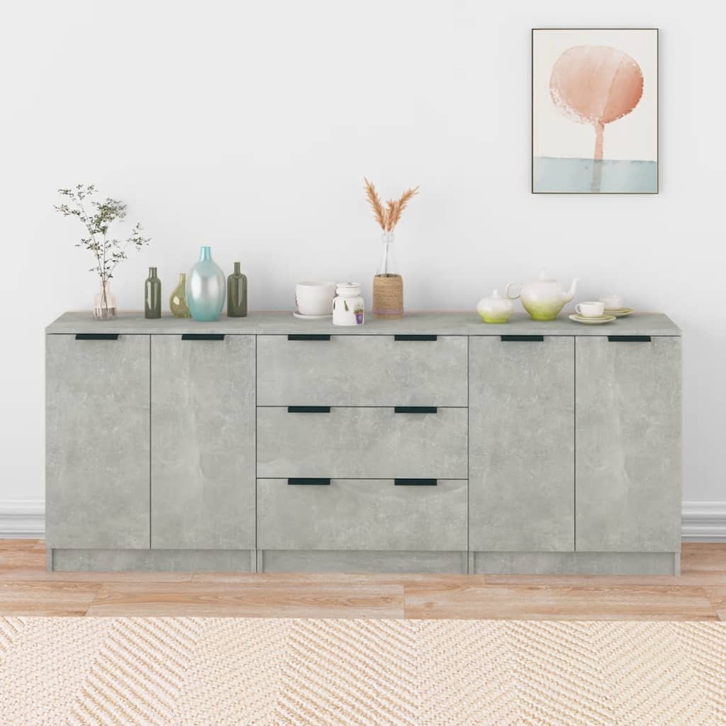 3 Piece Sideboards Engineered Wood