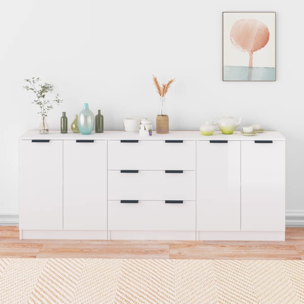 3 Piece Sideboards Engineered Wood