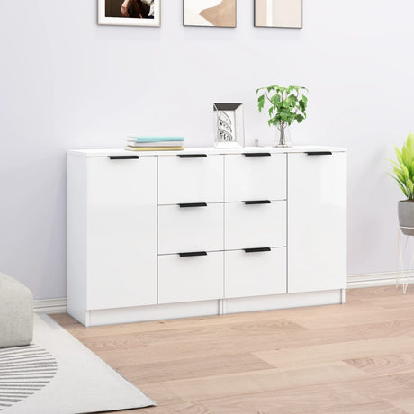 Sideboards 2 Pcs 60X30X70 Cm Engineered Wood