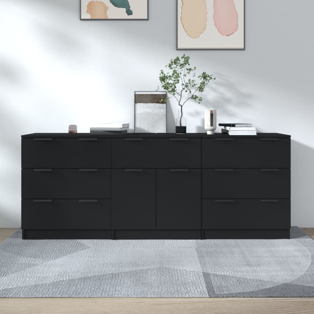 3 Piece Sideboards Engineered Wood