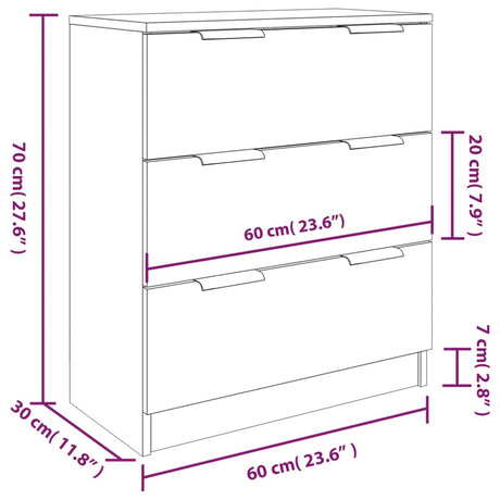 3 Piece Sideboards Engineered Wood