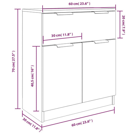 3 Piece Sideboards Engineered Wood