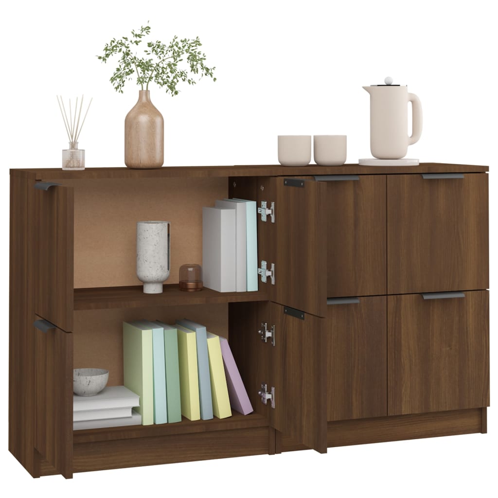 Sideboards 2 Pcs 60X30X70 Cm Engineered Wood