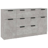 3 Piece Sideboard Set Engineered Wood
