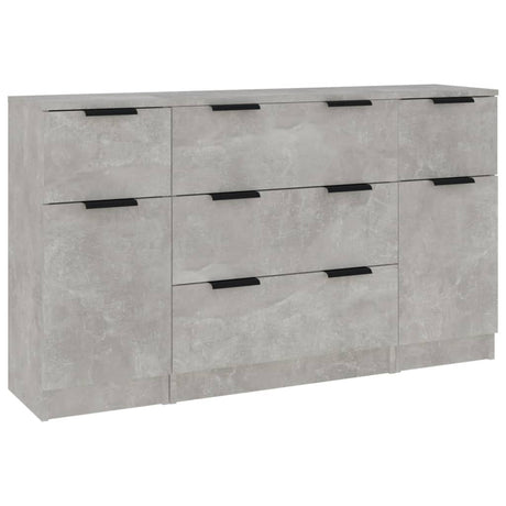 3 Piece Sideboard Set Engineered Wood