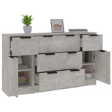 3 Piece Sideboard Set Engineered Wood