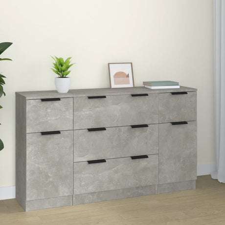 3 Piece Sideboard Set Engineered Wood