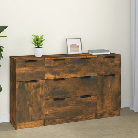 3 Piece Sideboard Set Engineered Wood